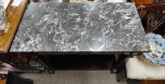 19th century marble top consul / side table with mirror back Thumbnail 6