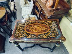 Victorian walnut & inlaid card table Thumbnail 2