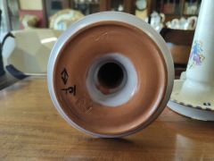 Pair of porcelain poole candlesticks Thumbnail 4
