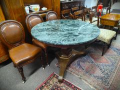 19th century rosewood marble top table Thumbnail 2