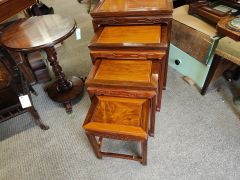 Chinese hardwood nest of tables Thumbnail 2