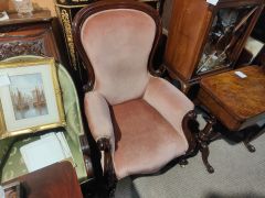 Victorian mahogany armchair Thumbnail 2