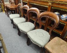 Set of four victorian mahogany chairs Thumbnail 3