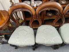 Set of four victorian mahogany chairs Thumbnail 4