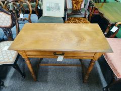 Victorian oak side table Thumbnail 2