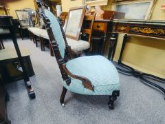 Victorian mahogany low chair Thumbnail 3