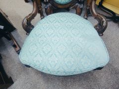 Victorian mahogany low chair Thumbnail 4