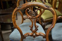Set of four walnut chairs Thumbnail 3