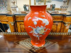 Korean metal with mother of pearl vase Thumbnail 2