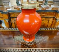 Korean metal with mother of pearl vase Thumbnail 3