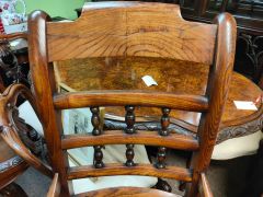 Victorian oak rocking armchair Thumbnail 3