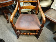Victorian oak rocking armchair Thumbnail 4