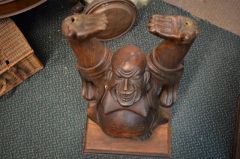 Large carved wooden buddha Thumbnail 4