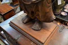 Large carved wooden buddha Thumbnail 3