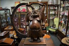 Large carved wooden buddha Thumbnail 6