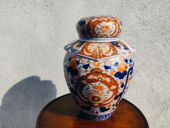 19th century chinese imari jar / vase & cover  Thumbnail 2