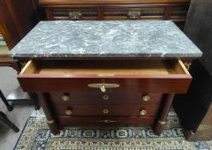 French mahogany marble top chest  Thumbnail 3