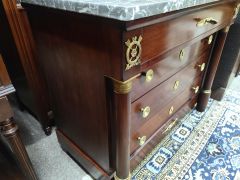 French mahogany marble top chest  Thumbnail 6