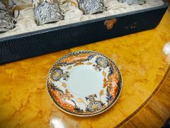 Cased set of twelve royal crown derby coffee cans & saucers in silver holders Thumbnail 3