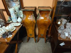 Pair of walnut pedestals with ormolu mounts Thumbnail 6