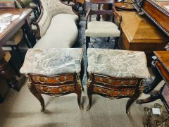 Pair of marble top pedestals Thumbnail 2