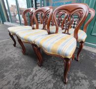 Set of six victorian mahogany chairs Thumbnail 2