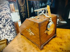 Oak tea caddy scuttle with scoop Thumbnail 2
