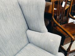 Mahogany georgian style wing back armchair Thumbnail 4
