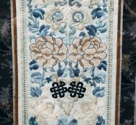 Chinese framed needle work picture Thumbnail 2