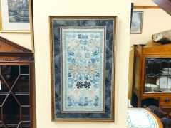 Chinese framed needle work picture Thumbnail 4