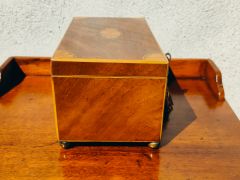 Georgian mahogany tea caddy Thumbnail 4