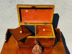 Georgian mahogany tea caddy Thumbnail 6