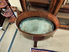 Oak & brass bound jardiniere Thumbnail 3