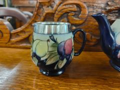 Three piece silver rimmed moorcroft tea set Thumbnail 3