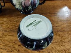 Three piece silver rimmed moorcroft tea set Thumbnail 6
