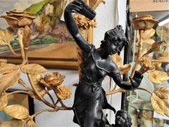 Pair of bronze candelabra & gilt torcheres  Thumbnail 3
