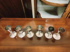 Set of six silver miniature goblets Thumbnail 4