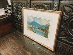 Gilt framed watercolour Thumbnail 2