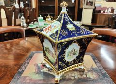 Caverswall porcelain vase & lid Thumbnail 2