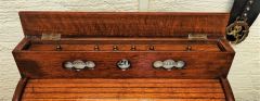 Edwardian oak cabint with writing slope & calander Thumbnail 6