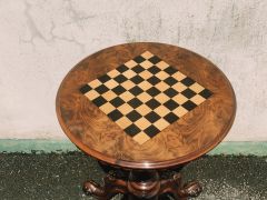 Victorian burr walnut games table Thumbnail 2