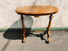 Victorian burr walnut side table Thumbnail 3