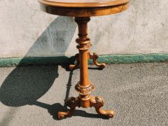 Victorian burr walnut side table Thumbnail 4
