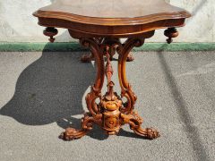 Victorian burr walnut side table Thumbnail 3