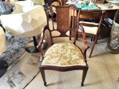 Edwardian mahogany armchair Thumbnail 3
