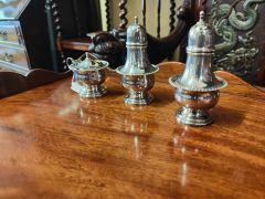 Irish silver three piece condiment set Thumbnail 3