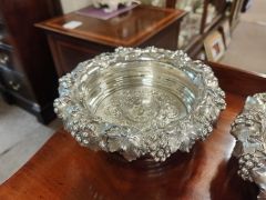 Pair of georgian silver coasters Thumbnail 3