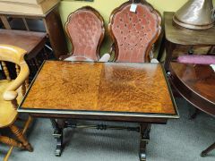 Victorian burr walnut card table Thumbnail 6