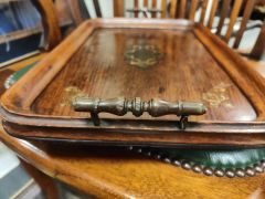 1920s oak handled tray Thumbnail 3