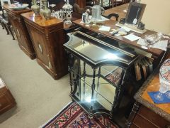 Victorian three tier ebony & gilt cabinet  Thumbnail 3
